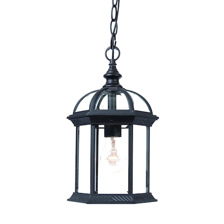 Estallar 13.75 x 8 x 8 in. Dover 1-Light Matte Black Hanging Light ES3084948